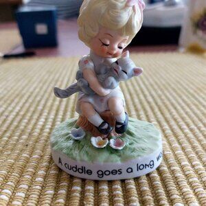 vintage George Good figurine, "A cuddle goes a long way."